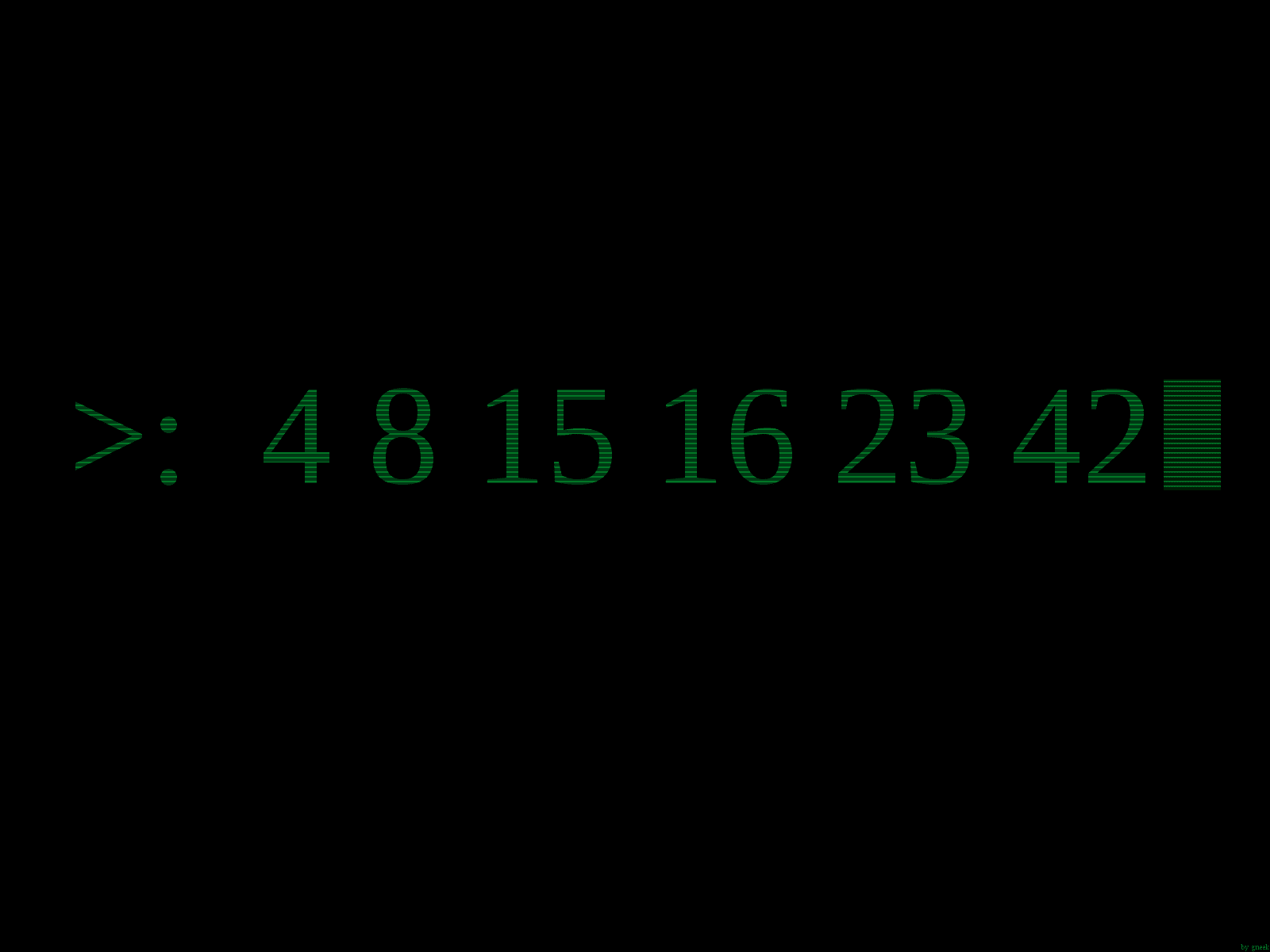 The infamous numbers from Lost