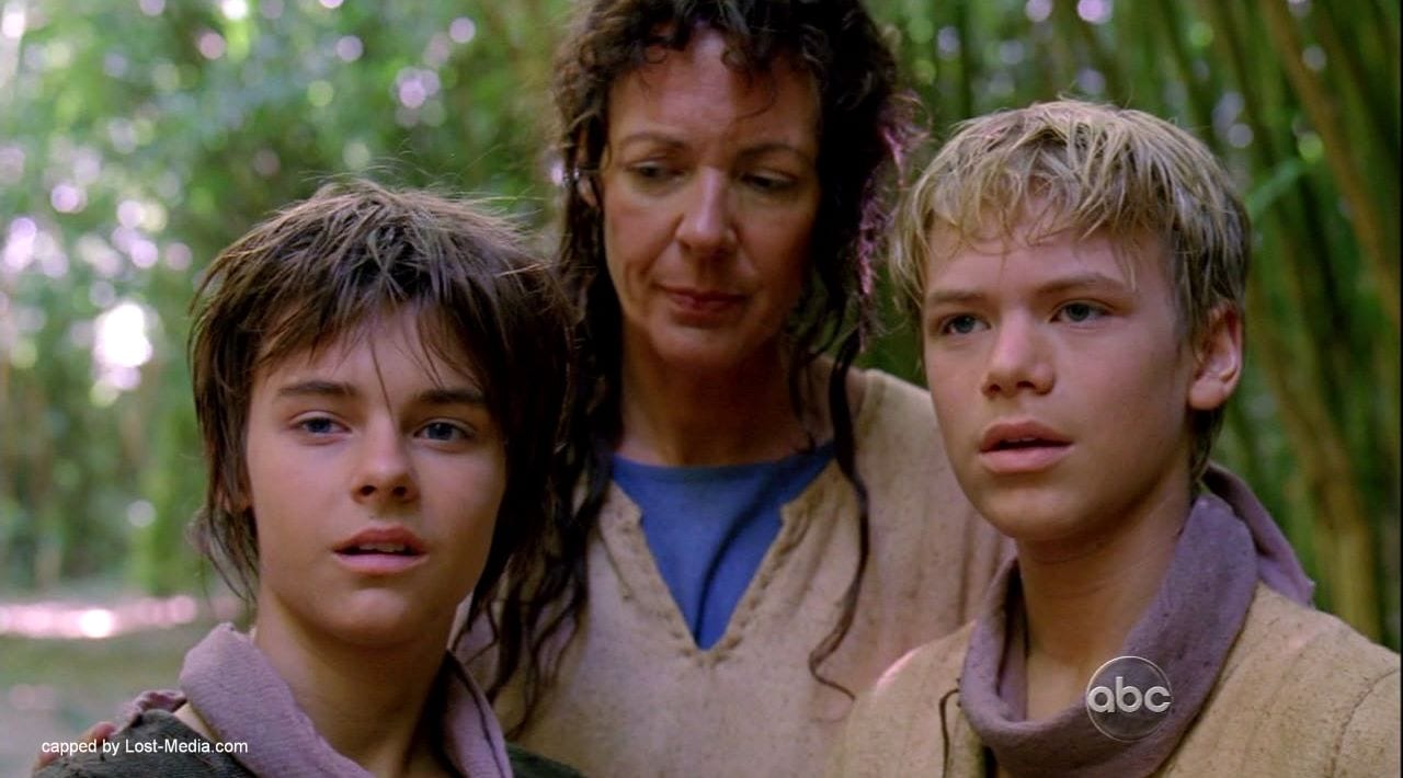 Mother tells the mysteries of the island to the boys in Lost