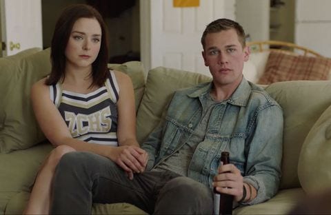 Ashley the cheerleader with her boyfriend in Sharp Objects