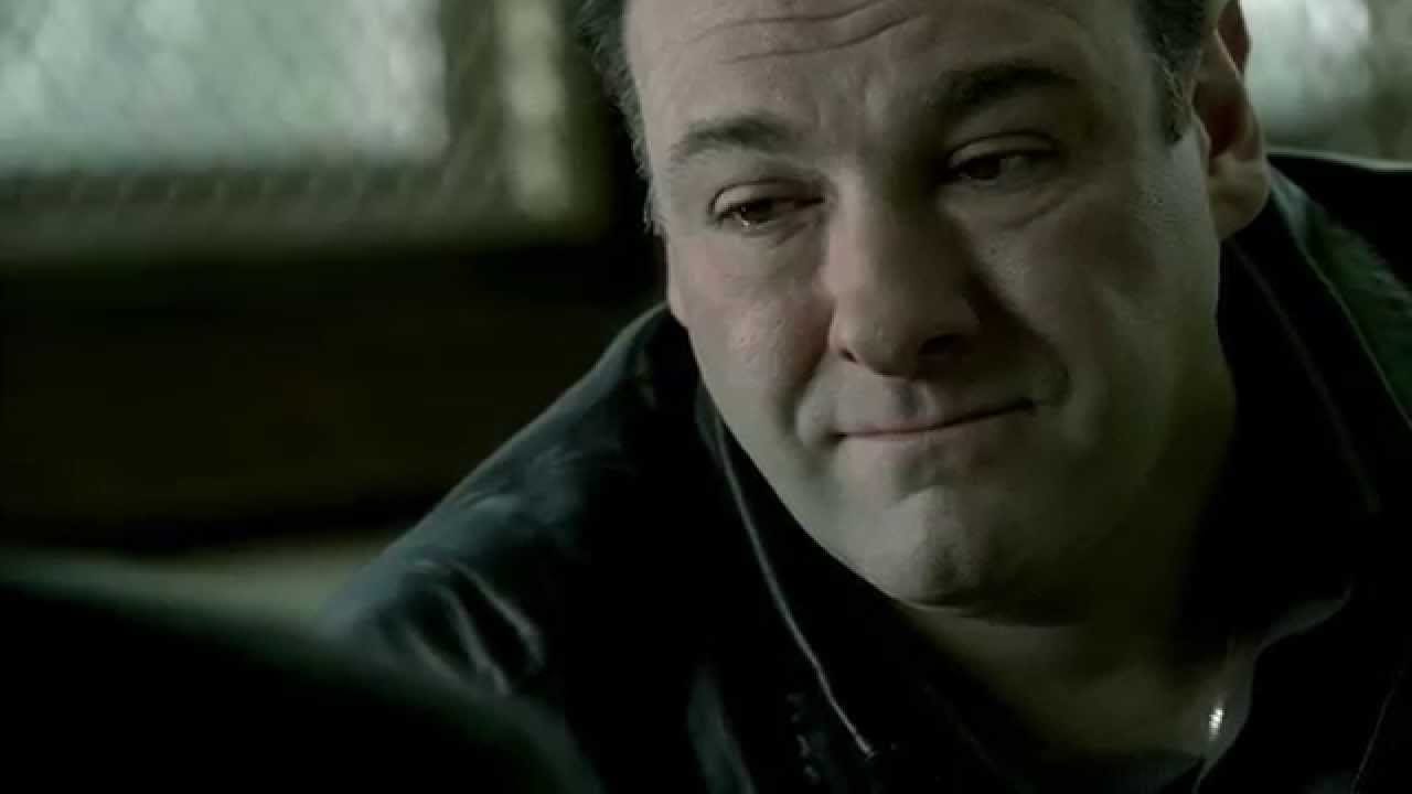 Tony Soprano looking rueful