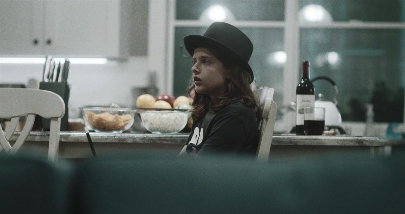 A magic show, during more happy times from Kidding, episode 1x08.