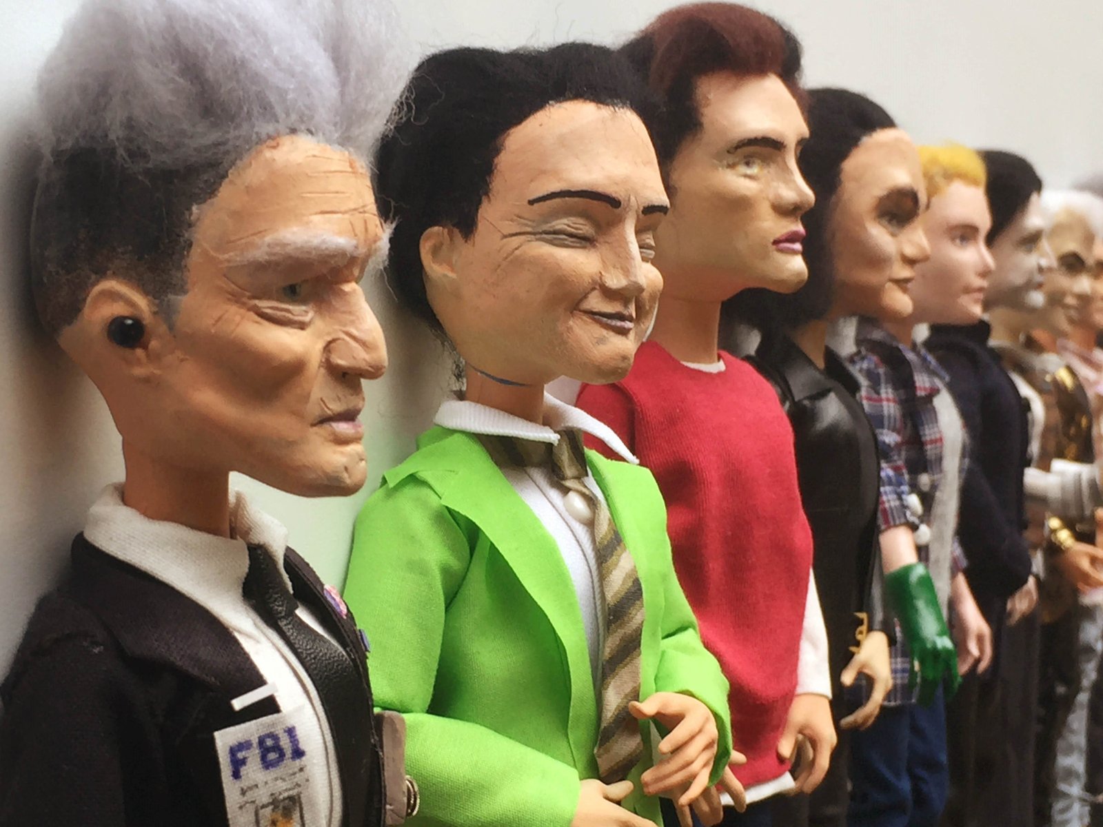 The Men of Lynch dolls lined up