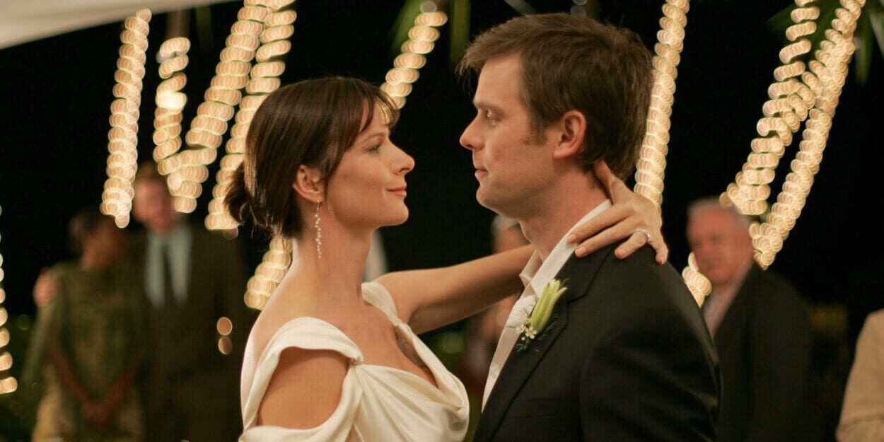 Nate and Brenda awkwardly dance at their wedding