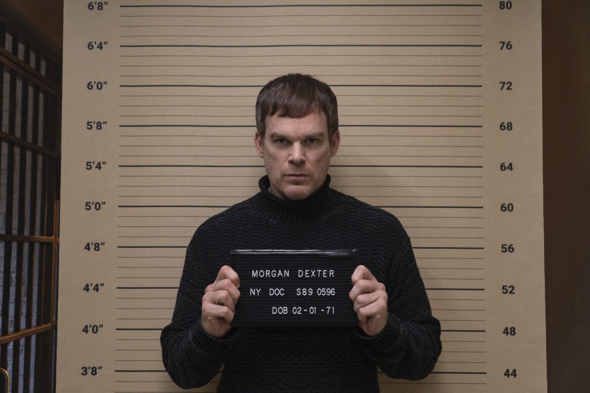 Dexter's mug shot in "Sins of the Father"