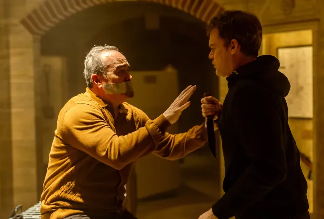 Angel goes after Dexter in Dexter: Resurrection Episode 9.