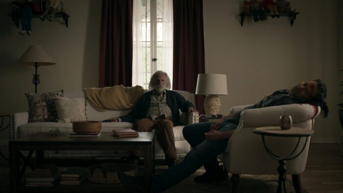 Gene sits with Barry’s dead body in the Barry series finale