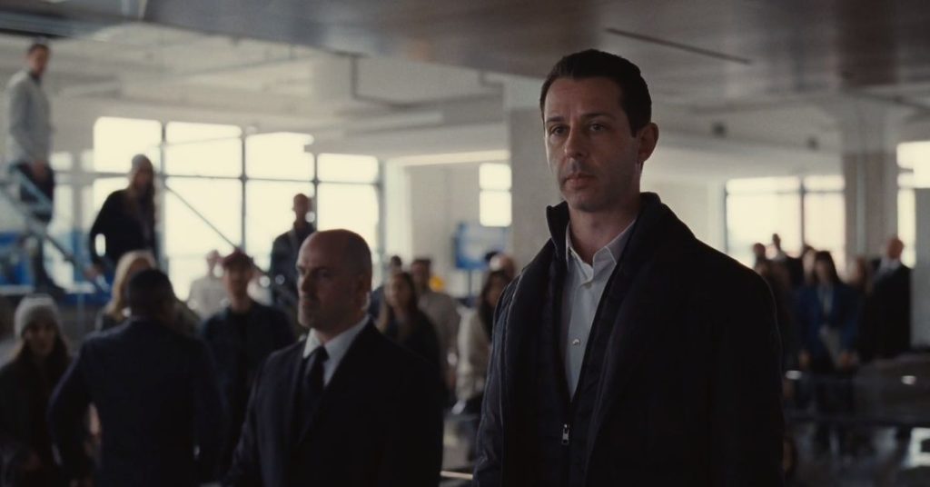 Kendall walks into an office in Succession S2E2
