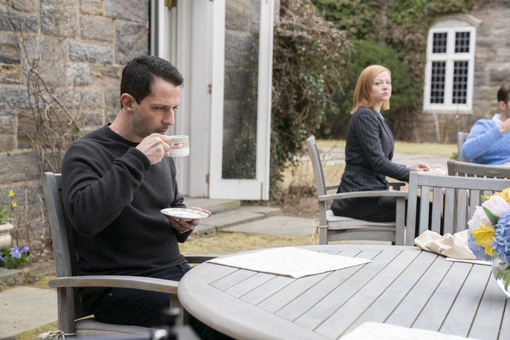 Shiv stares at Kendall during breakfast in Succession S2E5